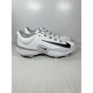 Size 10.5 Nike Alpha Huarache Elite 4 Low Metal Baseball Cleats White FD2745-100